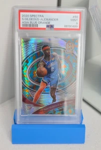 Spectra Shai Gilgeous-Alexander Asia 2020 azul naranja Prizm/49 PSA 9 como nuevo Pop 2 - Imagen 1 de 2
