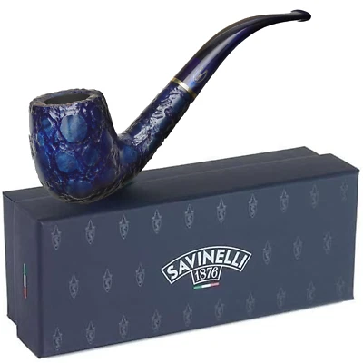 Pipa de tabaco Savinelli Alligator Blue 606 KS única de billar hecha a mano Briar NUEVA Foto 1 de 4