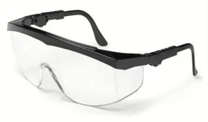 MCR Safety Tomahawk Safety Glasses Black Frame Clear Anti-Fog Lens - Picture 1 of 1