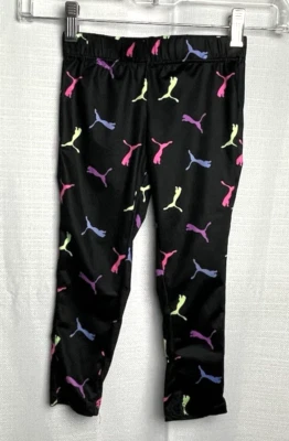 Leggings Puma Niñas Pequeñas Logo Talla 4T Negros/Multicolor B*J Foto 1 de 3
