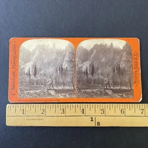 Kathedrale Felsen Yosemite California Stereoview Charles Bierstadt um 1870 Y16035 - Bild 1 von 5
