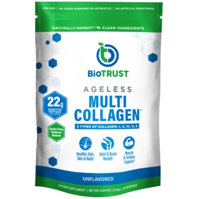 BioTrust Multi Colágeno Eterno SIN SABOR 5 Tipos Colágeno 228g 03/27 Foto 1 de 4