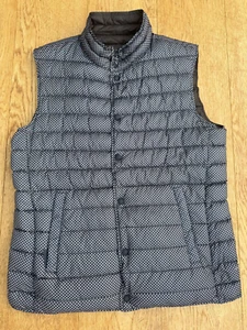 Chaleco reversible Hackett Down relleno azul estampado/marrón para hombre talla grande - Imagen 1 de 9