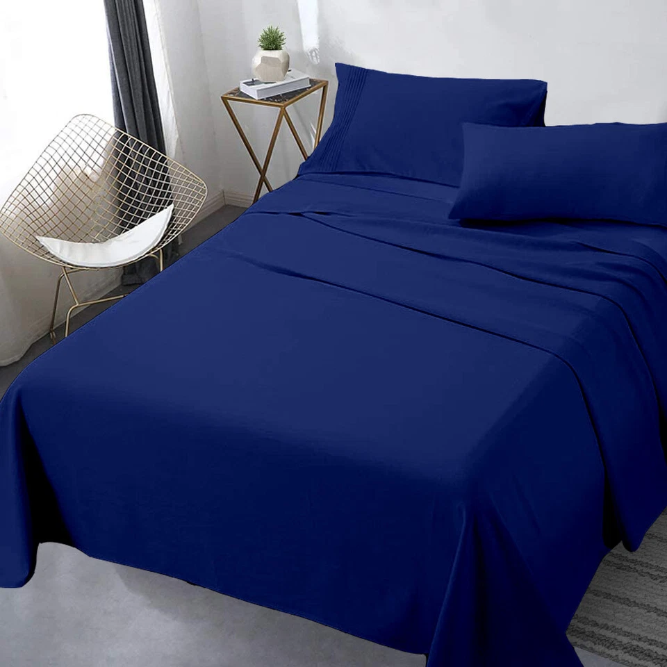 4PC Sheet Set Fit Up to  16 inch Deep Pocket 100% Egyptian Cotton  All Size Bed - Image 1 of 1