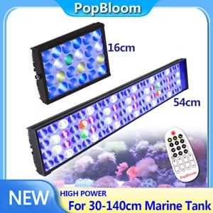 PopBloom Aquarium Aquarium LED Licht Vollspektrum Meeresbeleuchtung für Korallen - Bild 1 von 15