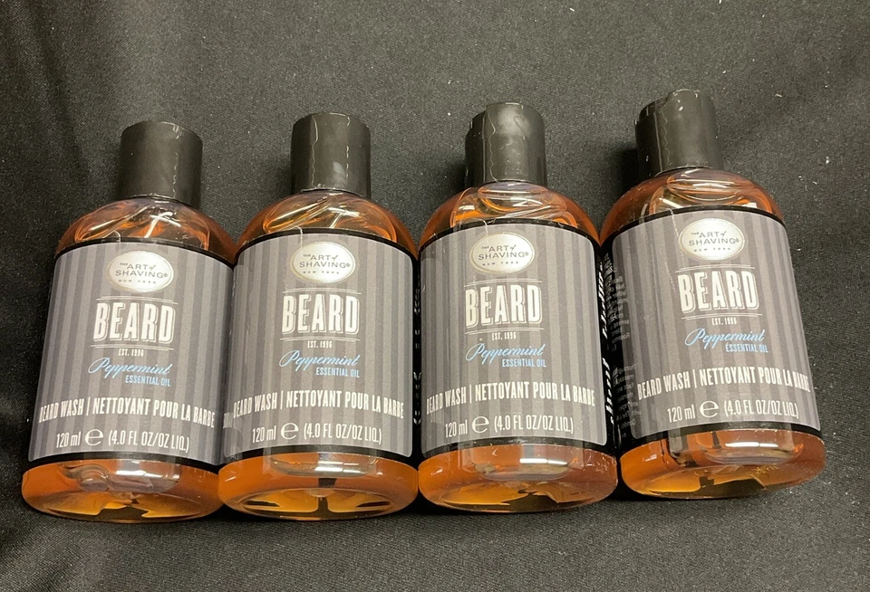 Lot Of 4 The Art of Shaving Beard Wash, Peppermint, 4 Ounce - Image 1 of 1