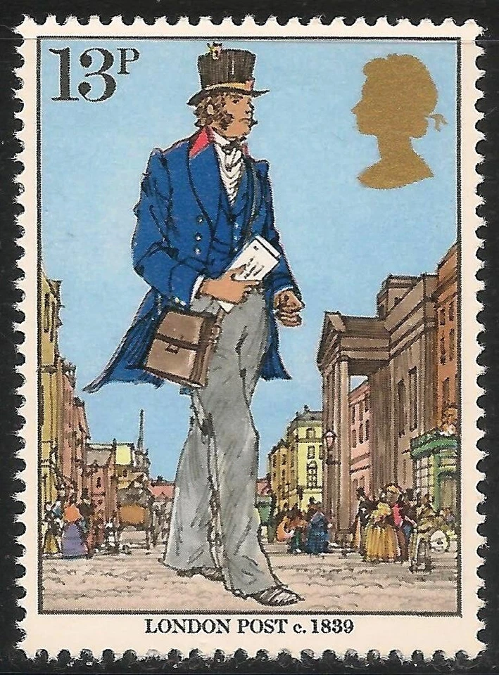 Great Britain #873 (A291) 1979 13p London Post Office and Mailman, 19th Century - Image 1 of 1