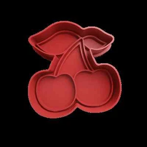 Ciliegia frutta formina tagliabiscotti cookie cutter con manico - Foto 1 di 2