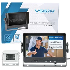 7“ Transporter-Set Rückfahrsystem Kamera ROBUST 120°Winkel 12-24V IP67 20m Kabel - Bild 1 von 8