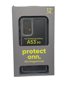 NEW PROTECT ONN SLIM RUGGED CASE SAMSUNG GALAXY A53 5G PHONE CASE BLK/GRY - Picture 1 of 6