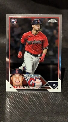 Tyler Freeman Cleveland Guardians - 2023 Topps Chrome RC Rookie - Image 1 of 2