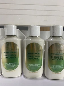 3 nuevas CREMA LOCIÓN CORPORAL VERBENA BATH & BODY WORKS DE LIMA de coco 🍋🟩 - Imagen 1 de 1