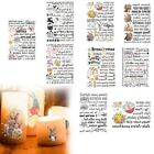 Easter Theme Candle Film Stickers Rich Color Candle Tattoo Decal