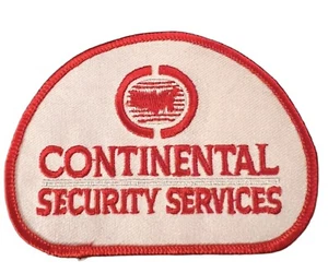 NEU CONTINENTAL SECURITY SERVICES PATCH bestickt weiß rot 3 1/2” x 2 3/4” - Bild 1 von 5