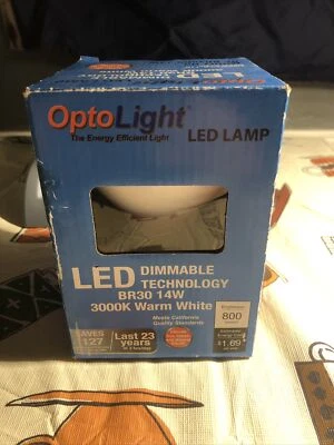 Opto Light The Energy Efficient Light LED Lamp BR30 14 Watts 800 Lumens Dimmable - Image 1 of 4