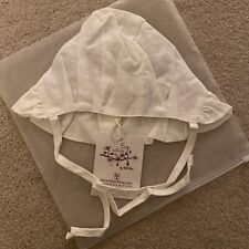 Newborn (0-6 Months) Baby Bonnet - White Ruffle - Evy Collection By Mali Wear