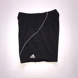 Y2K ADIDAS Shorts Boys Large Black Striped Sport Soccer Clima365 Athletic Shorts - Picture 1 of 13