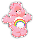 Care Bears Cheer Cartoon Pink Car Bumper Sticker Decal 4'' x 5''