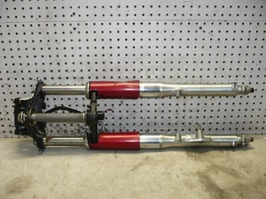 HONDA 74 1974 CB350F FOUR CB 350 FRONT FORK SUSPENSION TRIPLE TREE OEM NICE - Picture 1 of 24
