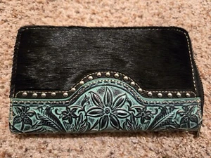 Trinity Ranch wallet black and turquoise - Picture 1 of 3