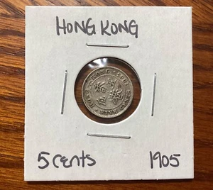 Hong Kong 1905 Edward VII 5 Cents(五仙) Silver Coin (VF-XF) - Picture 1 of 2
