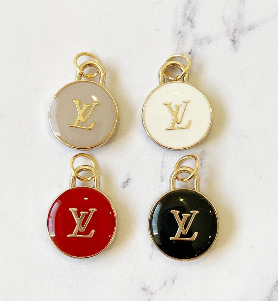 Designe золотой металлический кулон на молнии | комплект из 4 красных фиолетовых черных белых - Изображение 1 из 1