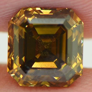 Fancy Brown Diamond lose Asscher Form VVS2 verbessert poliert 2,04 Karat - Bild 1 von 8