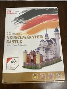 Cubic Happy 3D Puzzle Neuschwanstein Castle Germany 98 Pieces BRAND NEW - Picture 1 of 4