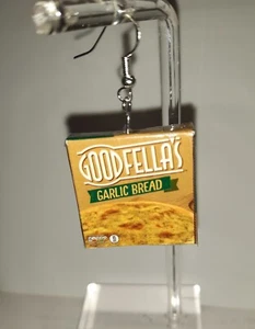 Pair of Goodfella's Garlic Bread box earrings fun party light 5cm - Picture 1 of 6