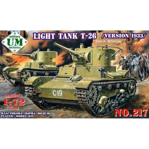 Kit Modelo Plástico UMT 217 Escala 1:72 T-26 Tanque Ligero Soviético - Imagen 1 de 4
