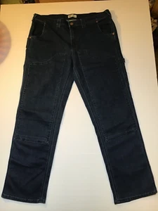 Dickies Jeans for Women Sz 14 Carpenter Work Jeans Reinforced Dark Wash Tool - Picture 1 of 12