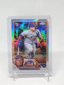 Francisco Alvarez RC 2023 Topps Chrome Prism Refractor SP Hyper New York Mets - Picture 1 of 2