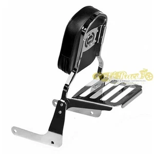 Chrome Backrest with Luggage Rack Daelim Daystar125 250Fi Black Dark GreyPlus - Picture 1 of 3
