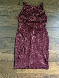 Lauren Ralph Lauren Women's Size 12 Garnet Sequin Sheath Dress $224MSRP - Picture 1 of 12