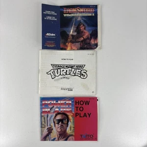 Paquete Manual NES Nintendo Iron Sword Turtles y Power Blade - Imagen 1 de 5