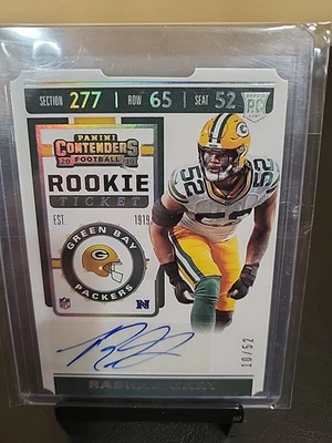 2019 Panini Contenders - Rookie Ticket Die Cut Rashan Gary Auto RC # 10/52 - Image 1 of 2
