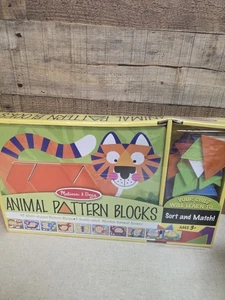 MELISSA & DOUG ANIMAL PATTERN BLOCKS SET NEW FACTORY SEALED - Picture 1 of 6