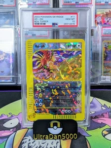 Pokemon PSA 10 Ho-Oh Crystal Box Topper Skyridge #11 English Jumbo + Free Case - Picture 1 of 3