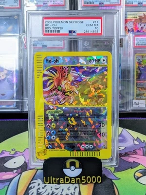 Pokemon PSA 10 Ho-Oh Crystal Box Topper Skyridge #11 English Jumbo + Free Case - Image 1 of 3