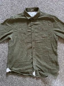 Lee Cooper Men’s Khaki Buttoned Long Sleeve Shirt Slim Fit XL - Picture 1 of 8