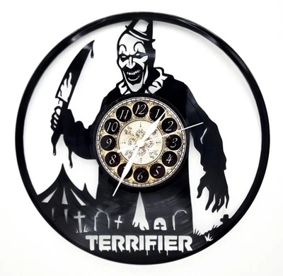 TERRIFIER | Vinyl Record Clock | Horror Movie Gift | FREE SHIPPING - Image 1 of 2