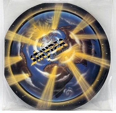 Stryper, The Yellow and Black Attack, Enigma 1986, Blue Vinyl LP N Mint - Image 1 of 3