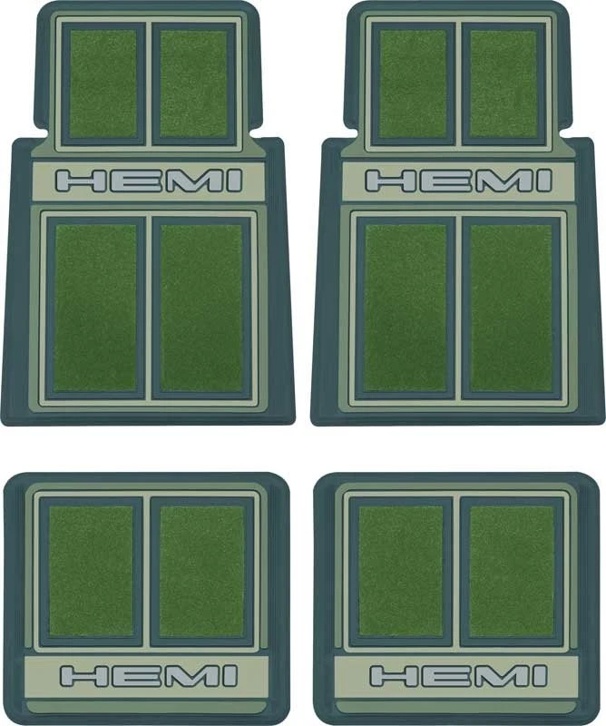 For Plymouth Satellite 65-70 OER 1st & 2nd Row Green Carpet Floor Mat Set - Imagem 1 de 1