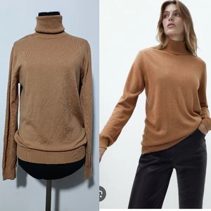 Massimo Dutti Turtleneck /Camel Color Size S/170/88 cm Wool/Lyocell/Cashmere - Picture 1 of 15