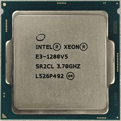 Intel Xeon E3-1280 v5 SR2CL 4 Cores 3.70GHz 8MB 80W LGA-1151 CPU Processor - Image 1 of 2