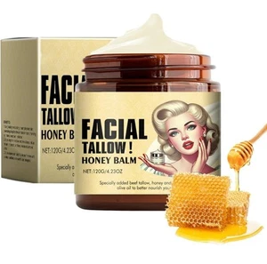 Whipped Beef Tallow and Honey Balm, Grass Fed Grass Finished Face Cream - Picture 1 of 7