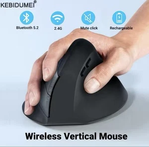 Ergonomic Vertical Wireless Mouse | Bluetooth + 2.4G | Adjustable DPI - Picture 1 of 6