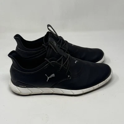 Zapatos de golf Puma Ignite sin clavos para hombre 10 negros de cuero con cordones ligeros Foto 1 de 4