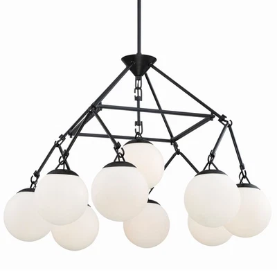 Araña Craftmade 50729 Black Orion 9 luces 30" W Foto 1 de 4