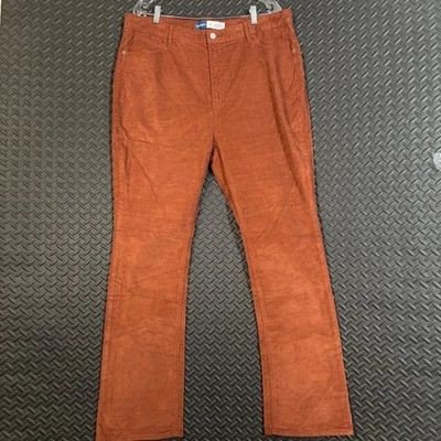 Pantalones para mujer Old Navy Naranja Pana tiro extra alto Kicker Bootcut talla 16 Foto 1 de 4